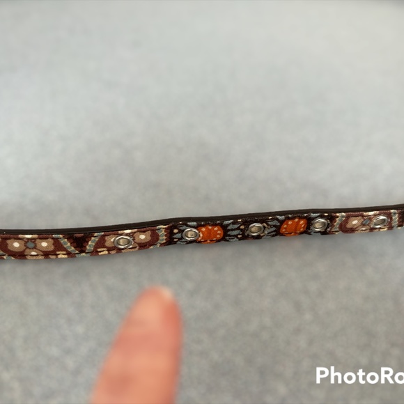 Brown/Orange/Blue Pattern Belt, Large - Picture 8 of 8